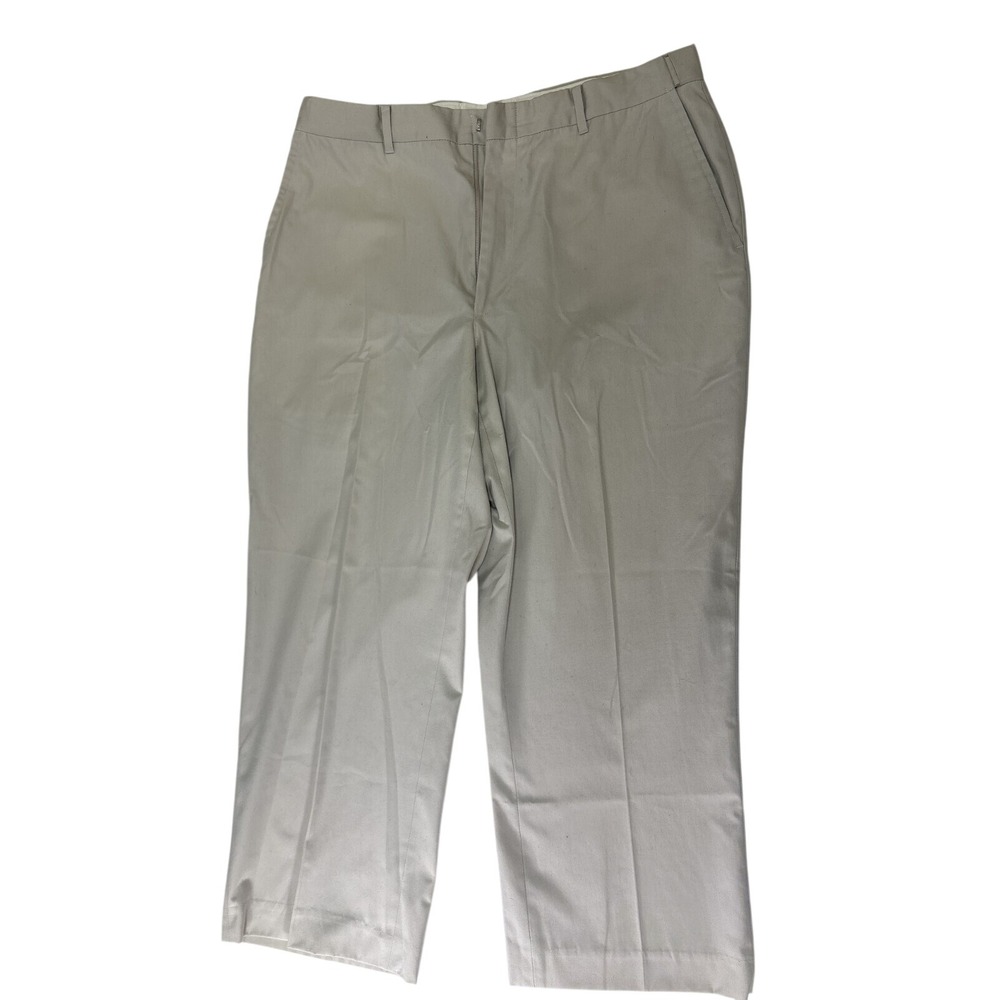 Orvis Mens Flat Front Chinos Khaki Tan Straight Leg Trousers Size 36x26